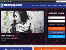 Tablet Screenshot of musicpage.com